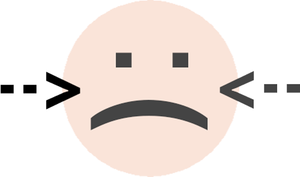 Der Widerspruch – trauriges Smiley